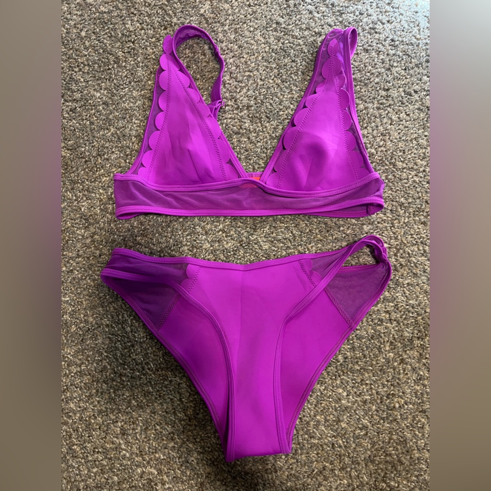 NWOT Purple Scalloped Bikini